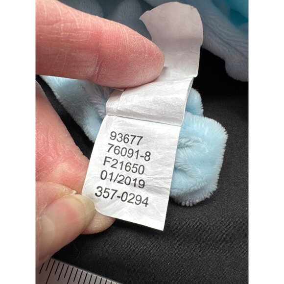 Okie Dokie Baby Blue Plush Bear Security Blanket Raised Minky Dot Nubb Blanket - Picture 4 of 8